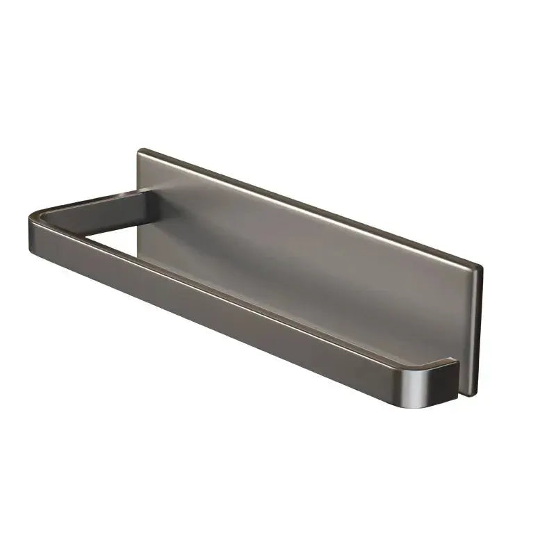 Paper towel holder, wall-mounted magnetic, brushed stainless steel finish.