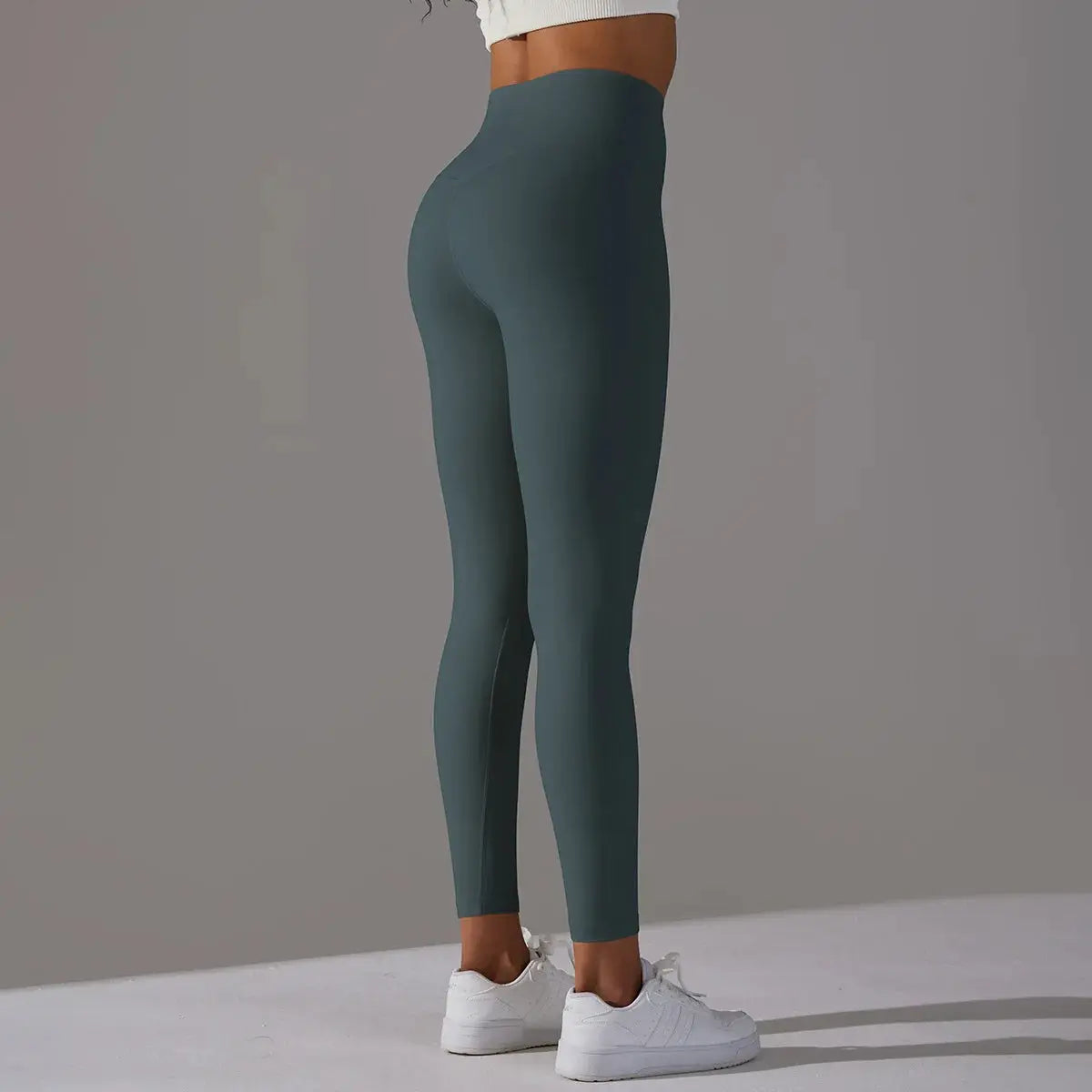 High-waist leggings for women in teal by Simples Market, gym/fitness activewear