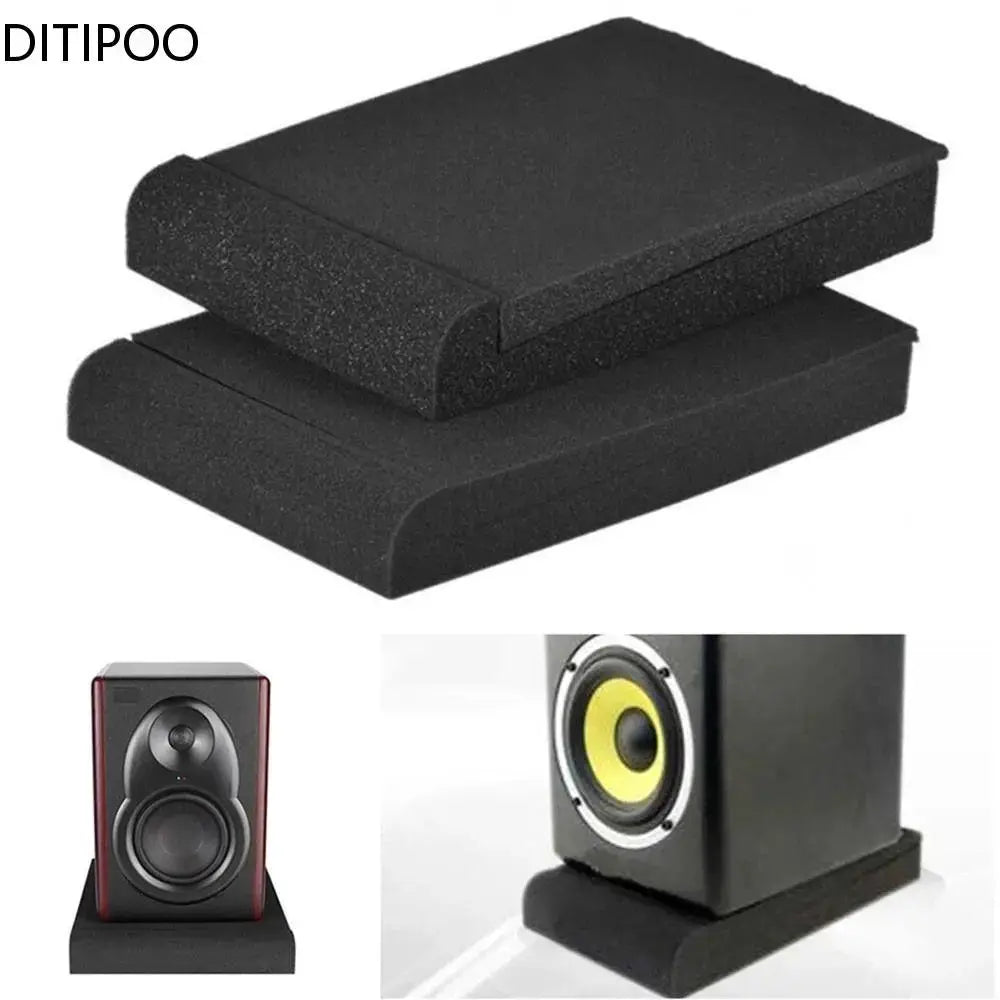 AuroraSound Studio Monitor Acoustic Foam Isolator Pads Anti Shock Design Reducing Vibrations and Echoes for Clear Audio