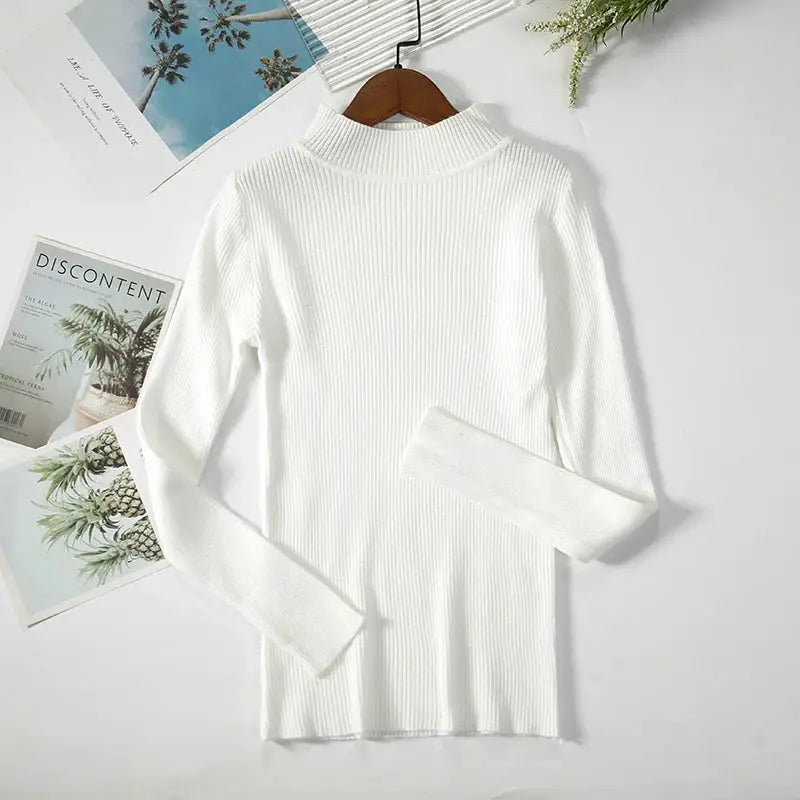 EverSoft Women Turtleneck Knitted Sweater Soft Cashmere Blend For Cozy Warmth In Autumn And Winter