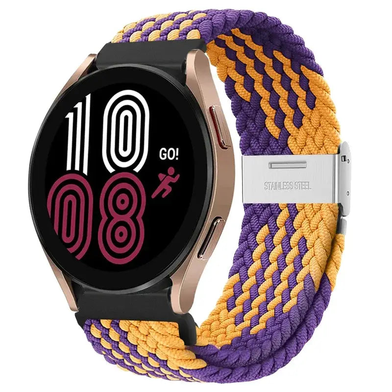 20mm 22mm Nylon Band for Samsung Galaxy Watch 6 5 4 40/44mm 5Pro Active 2 Gear S3 Braided Elastic Bracelet for Huawei GT2/3 4Pro