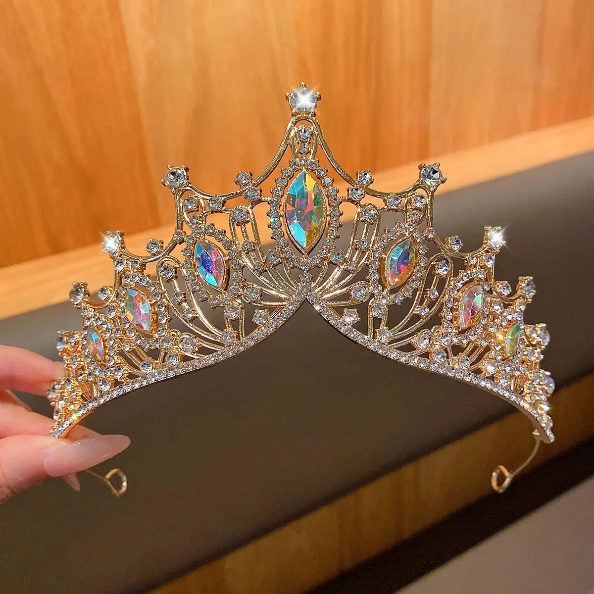 Large Crown Headband Fashion Hair Accessory For Performances And Birthdays For Adults Elegant Temperament Style