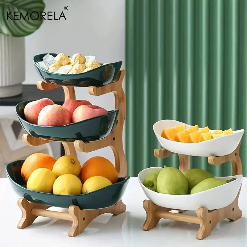 Two To Three Layer Fruit Plate Modern Centerpiece Snack Dish