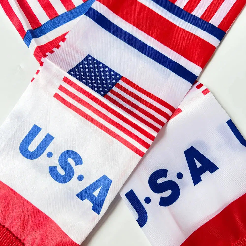 Double Sided Satin Scarf Flag USA Mexico Netherlands Iraq Haiti France
