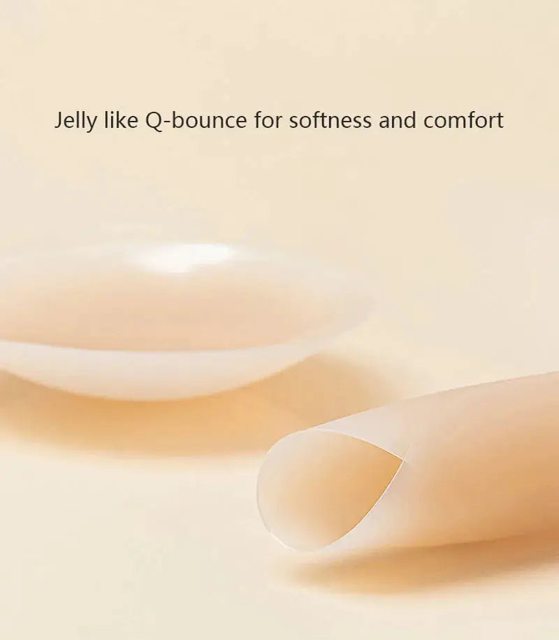 Silicone nipple covers, 1 pair from Simples Market, reusable adhesive backless strapless breast petals in nude color