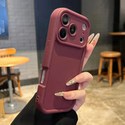 Pure Colour Thickened Shockproof Case for iPhone 11 Through 17 Pro Max and Air Series with TPU Drop Protection