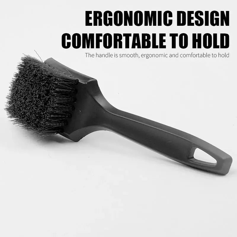 Simples Market car tire rim brush with black hard bristle head and ergonomic handle