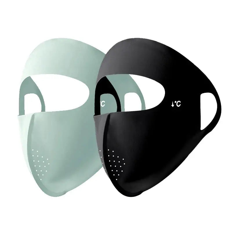 Summer Full Face Mask Sun Protection For Men And Women Unisex Outdoor Travel Ice Sense Breathable Elastic Facekini