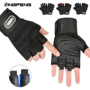 Half Finger Workout Gloves With Wrist Wrap For Men And Women For Weight Lifting Training Cycling And Motorcycling