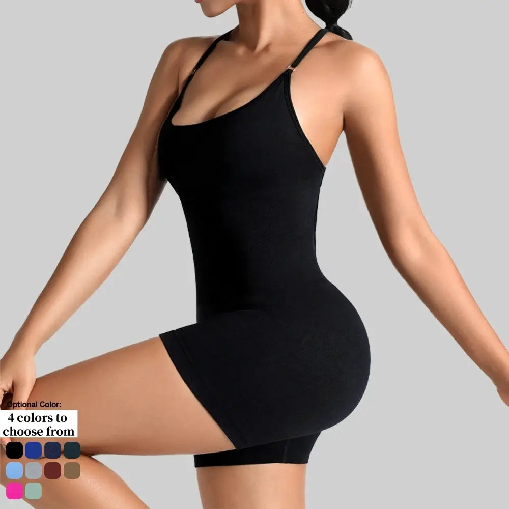 FlexAura Womens Yoga Sets Gym Jumpsuits Seamless Nylon Elastane Activewear for Ultimate Comfort and Flexibility