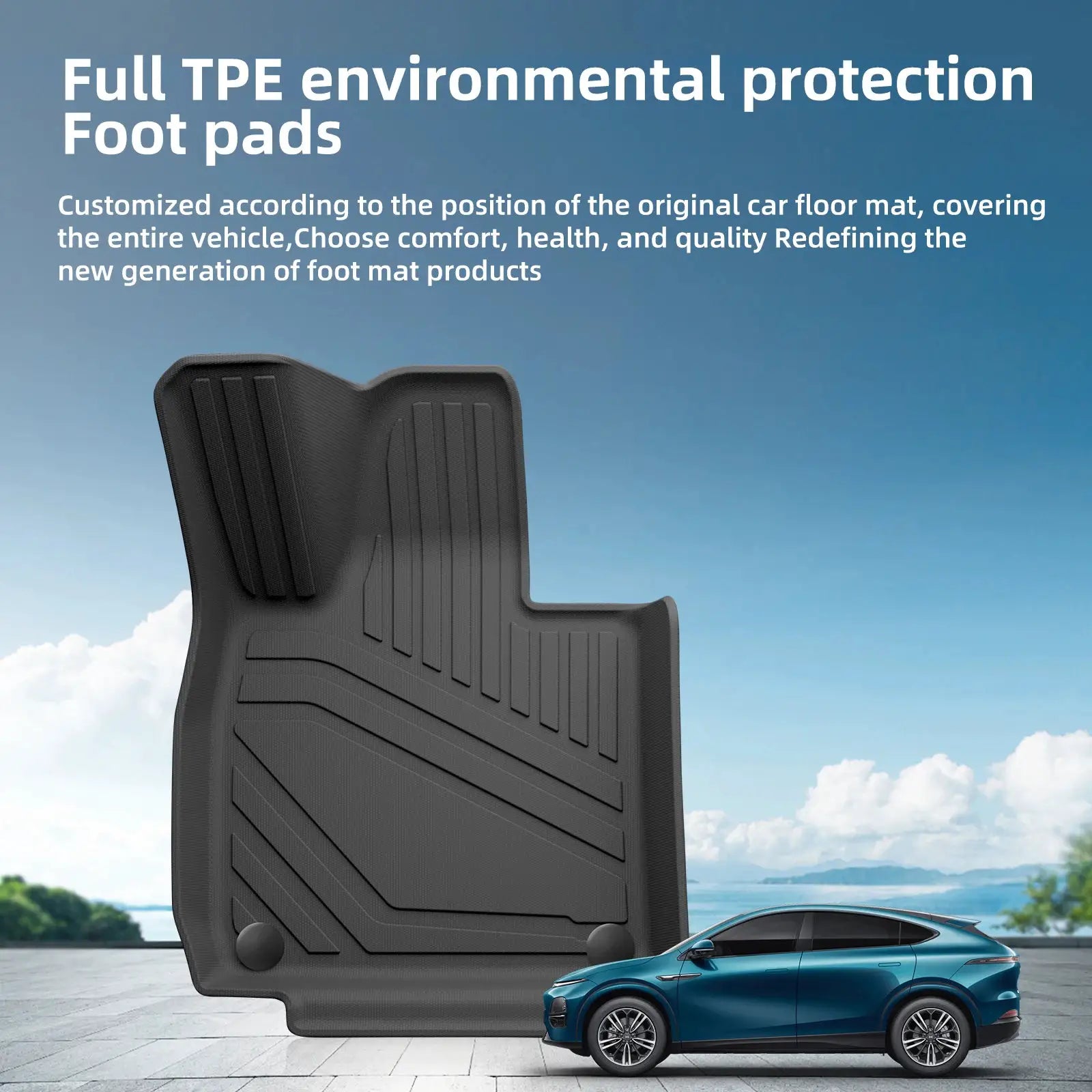 LUCKEASY rear seat backrest protective pad for Xpeng G6 2023–2025, black TPE cargo liner by Simples Market