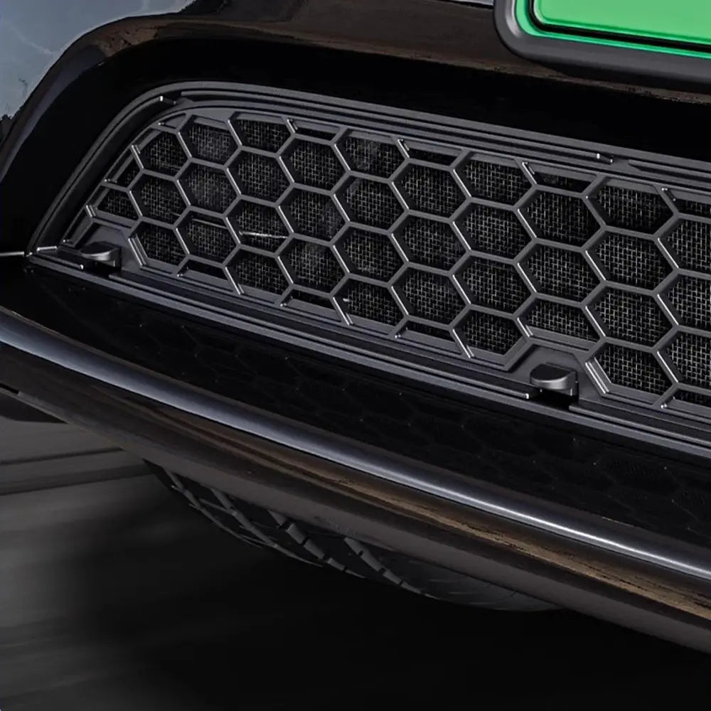 Grille mesh inserts for Tesla Model Y and Model 3 front bumper, black honeycomb vent covers