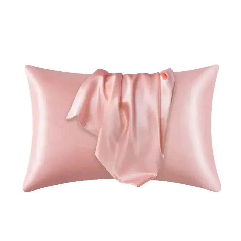 Silk satin pillowcase in pale pink, standard/queen size, Simples Market, 1PC