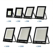 Simples Market LED flood lights, waterproof IP67, 7 sizes (10–200W) for outdoor black wall lighting