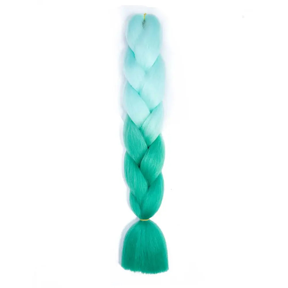 Jumbo braiding hair 24in turquoise Afro ombre synthetic crochet braid bundle by Simples Market