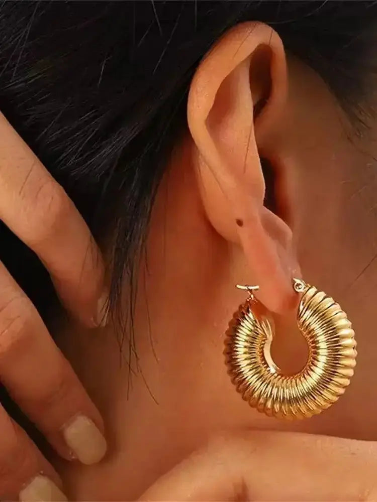 6 Piece Geometric Statement Earrings Set For Women CCB Hollow Zinc Alloy Jewelry For Daily Wear And Party