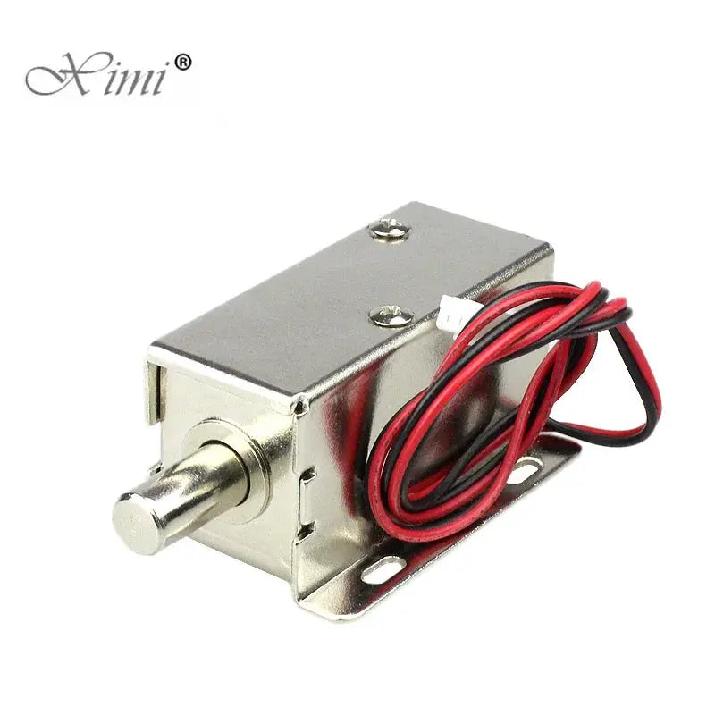 DC 12V mini electric bolt lock, stainless steel solenoid door lock with two red/black wires, Simples Market