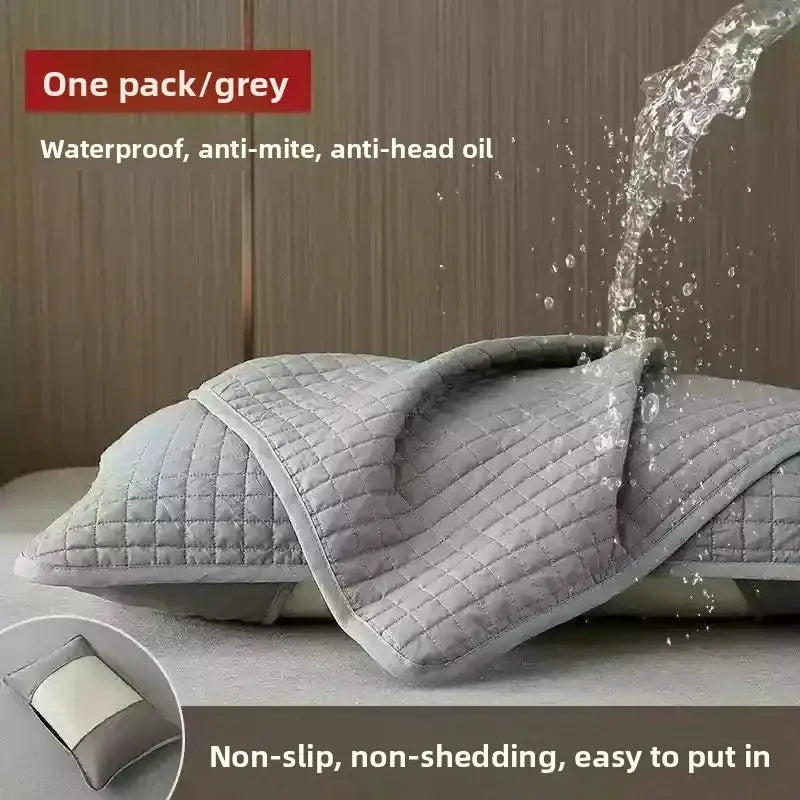 Pillow cover Simples Market grey quilted, 72x45 cm, waterproof anti-mite