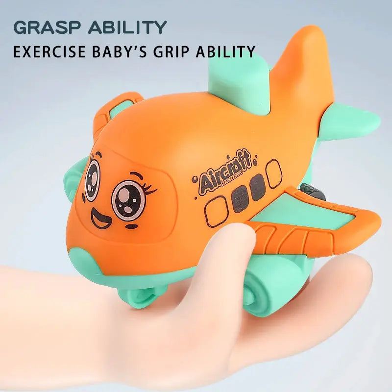 Press and Go Aircraft Toys for Toddlers Ages One to Three Baby Animal Racing Cars Infant Push Friction Vehicles