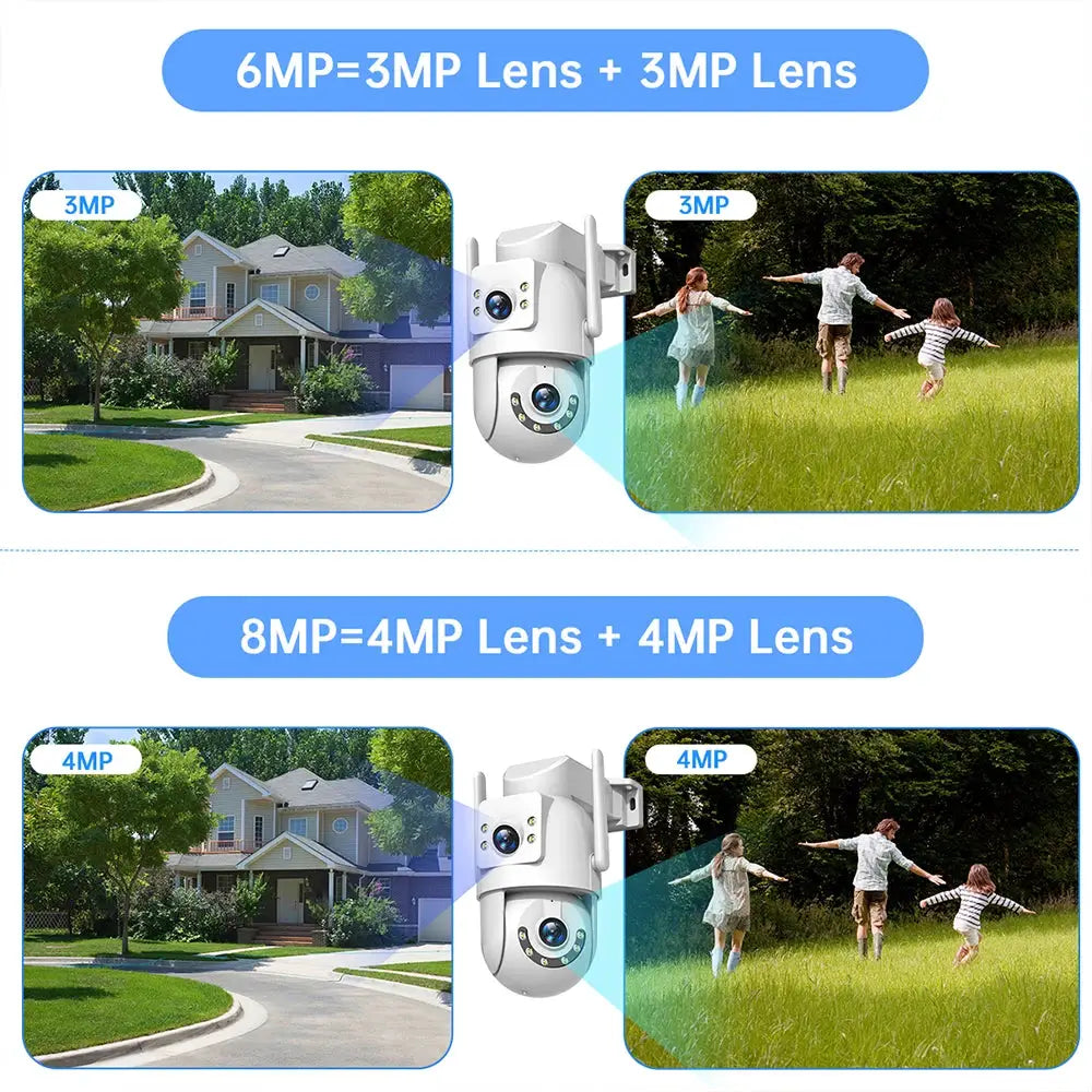 Jooan 4K 8MP WiFi PTZ Outdoor Security Camera with dual lenses, 5X zoom, Simples Market