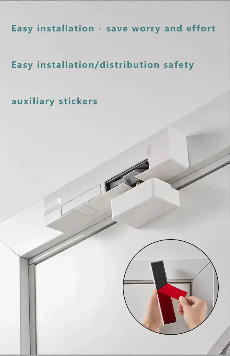 Door buffer damper hydraulic door closer by Simples Market, white, silent operation, anti-pinching