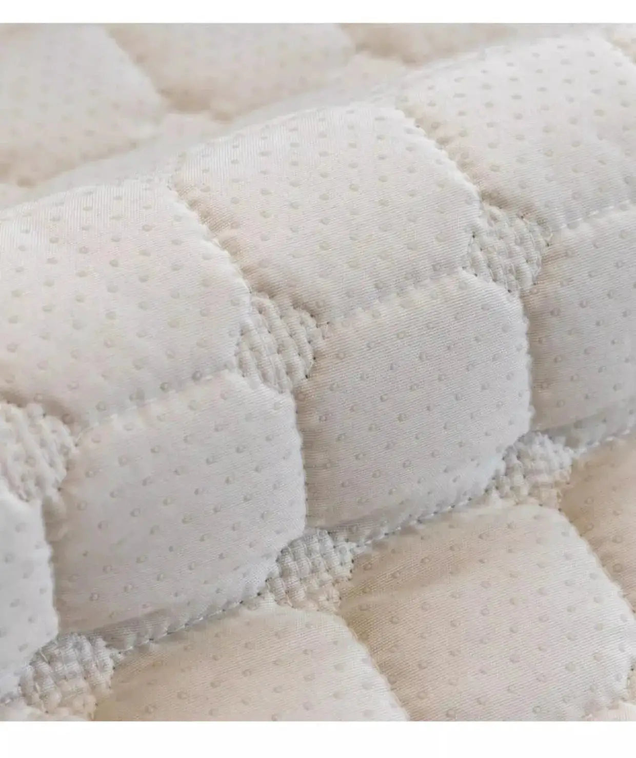Plush sofa cushion cover with ivory dotted fabric