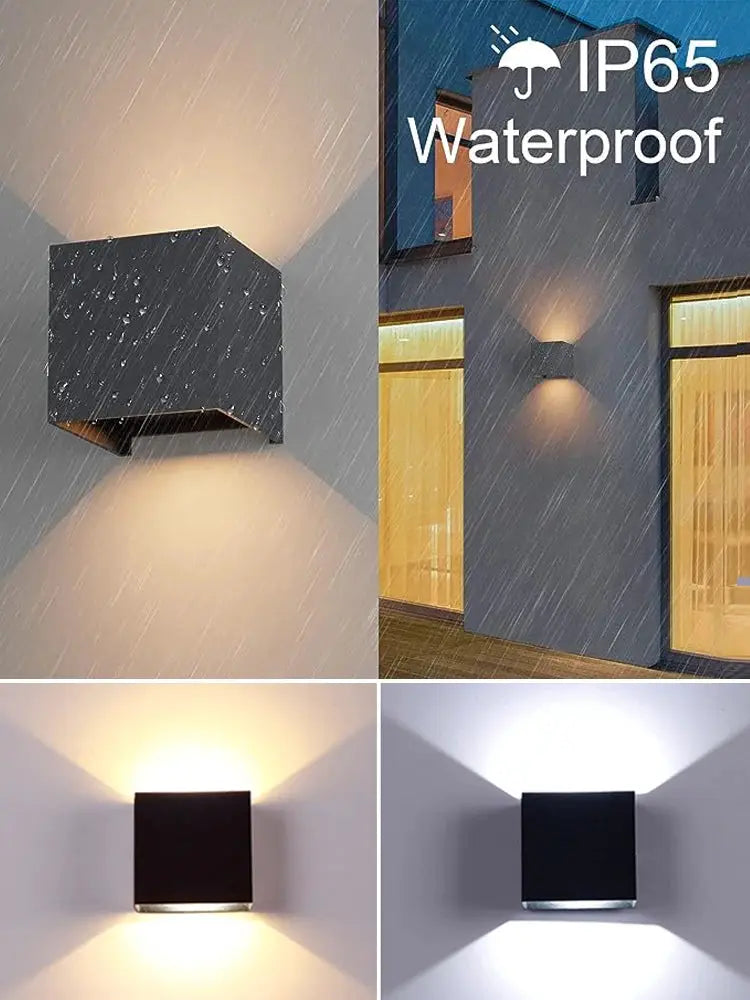 MARPOU LED wall light by Simples Market; outdoor IP65 waterproof, surface-mounted up/down wall lamp