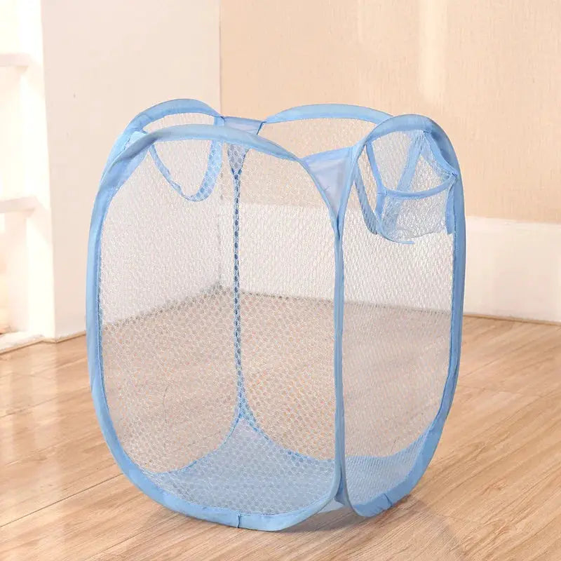 Collapsible Pop Up Mesh Laundry Basket Portable Clothes Hamper For Easy Washing And Storage Of Dirty Clothes Socks Toys
