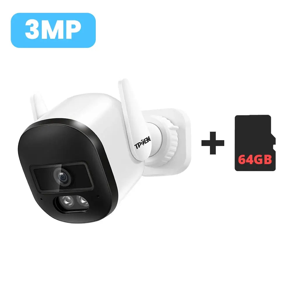 Simples Market 2K 3MP outdoor WiFi bullet CCTV camera with IP66 weatherproof and 64GB card