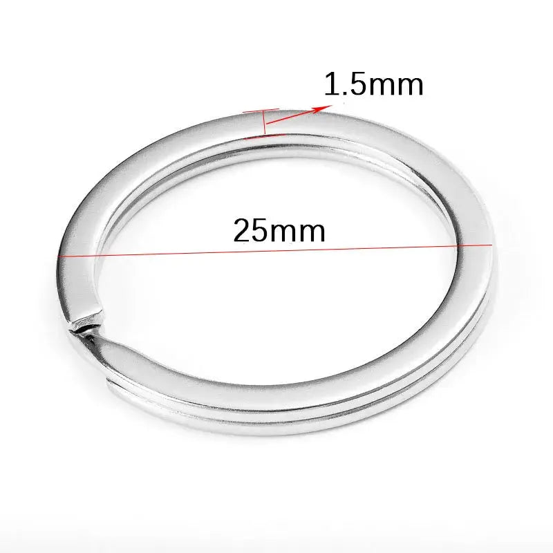 20pcs Stainless Steel Key Rings Set 20mm 25mm 28mm 30mm 35mm Round Split Rings For Jewelry Making And DIY Keychains