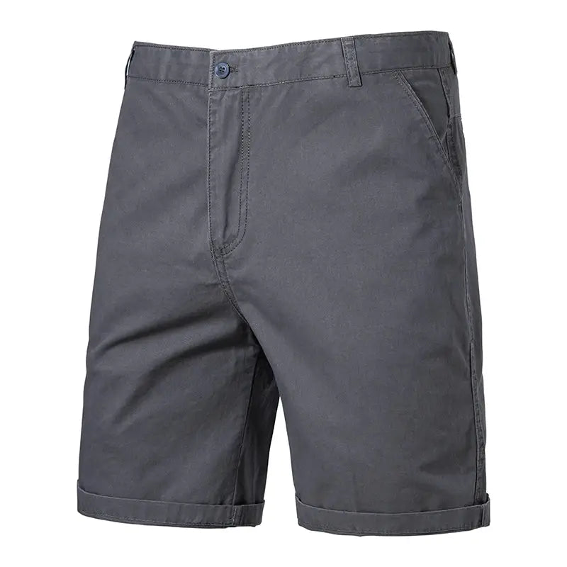 Men's Golf Shorts Simples Market, lightweight quick-dry gray flat-front with 4 pockets