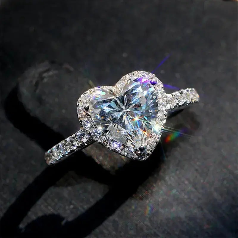 Elegant Zircon Ring For Women Wedding And Engagement Jewelry Fashionable Simple Design Gift