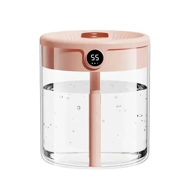 Dual Spray Humidifier USB Large Capacity Home 2L Quiet Bedroom LED Digital Display Night Light Office Desktop Mini Diffuser