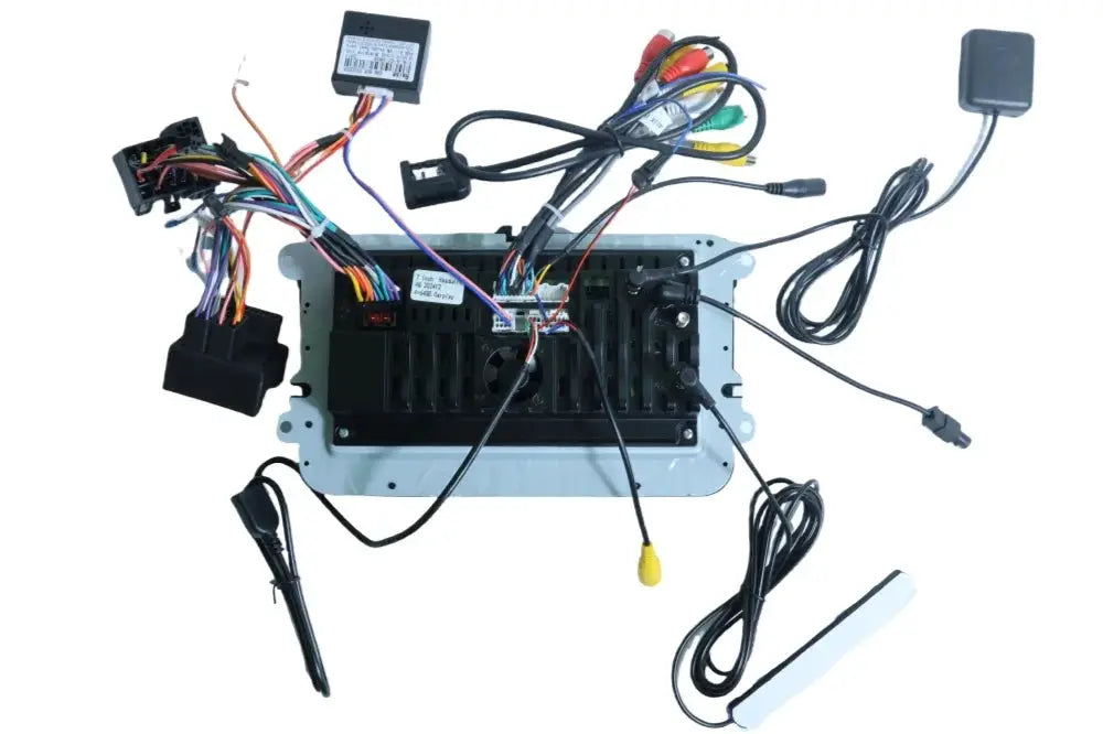 2Din Android car stereo head unit with wiring harnesses and GPS antenna, Simples Market universal VW/Skoda fit