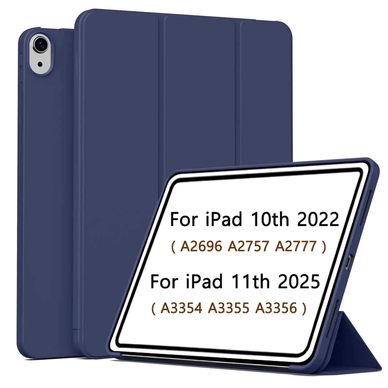 NovaCase Magnetic Slim Trifold Stand Cover For Ipad 11th Gen 2025 And 10th Gen 2022 Faux Leather Protection