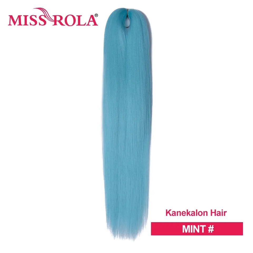 Miss Rola mint Kanekalon hair bundle, long straight synthetic weave