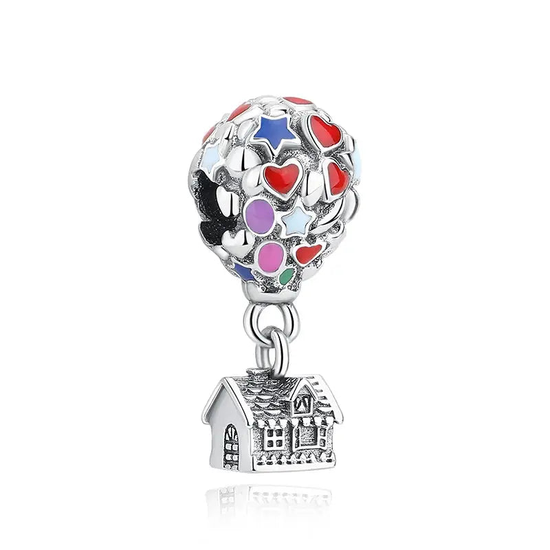 925 Sterling Silver Travel Theme Charms Beads London Bus Paris Suitcase Sam Panda Bracelets Necklaces Women DIY Jewelry