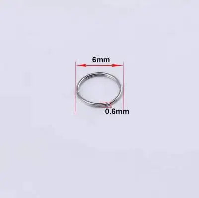 50 Pieces Key Ring Connectors For DIY Keychain Making Findings Rhodium Plated Iron Alloy Round