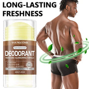Youngcome sandalwood deodorant stick for men, aluminum-free formula, 40g