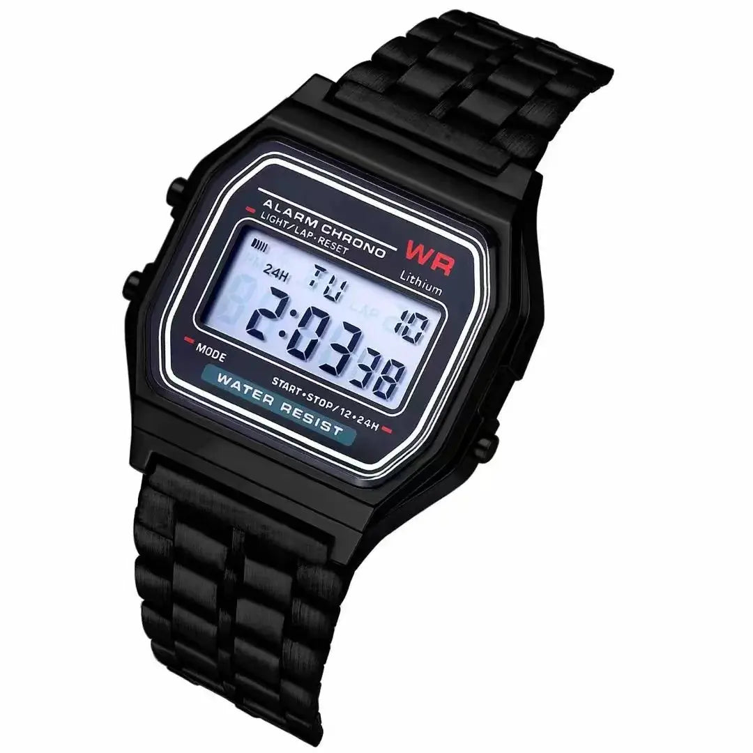 Casio F91W Unisex LED Digital Sports Timepiece With Steel Band Quartz Movement Stopwatch Alarm