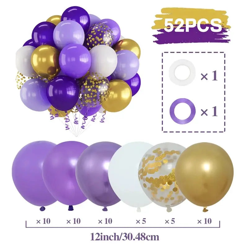 Metallic Pearl Latex Balloons Confetti Gold Set 31 36 37 51 101 Pcs For Birthday Weddings Baby Shower Decor