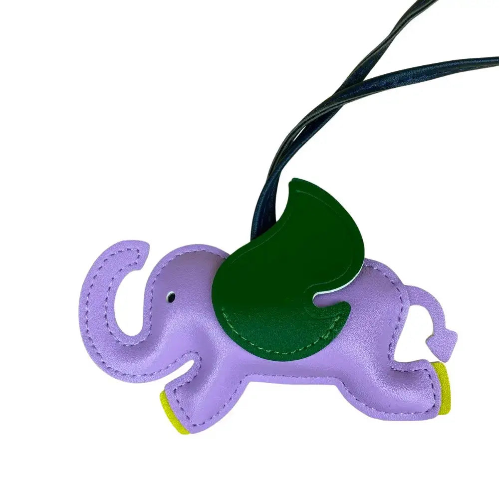 Elephant Bag Charm For Purse And Keys Multi Color PU Leather Accessory For Backpack