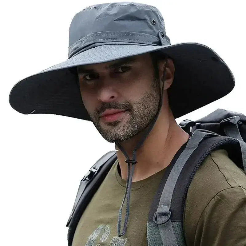 Sun Protection Fishing Hat With Breathable Mesh For Camping Hiking Anti UV Cap Men