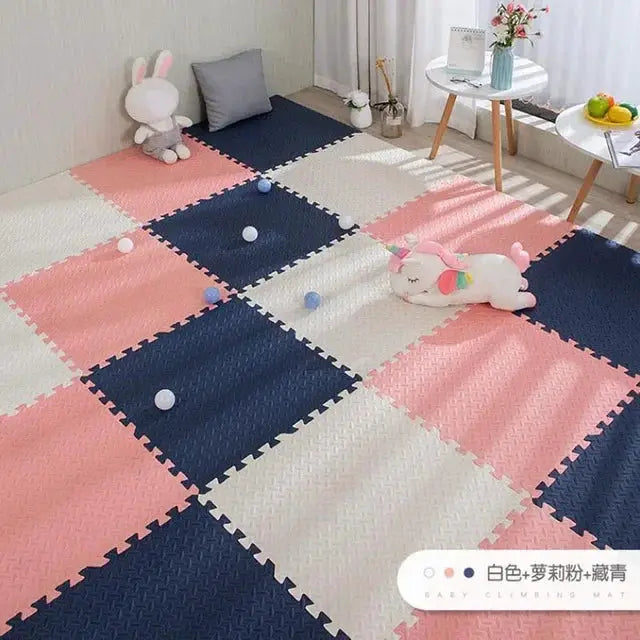 16 Piece Foam Baby Play Mat Interlocking Puzzle Tiles For Kids 30x30x1 Cm Soft Floor Carpet Set