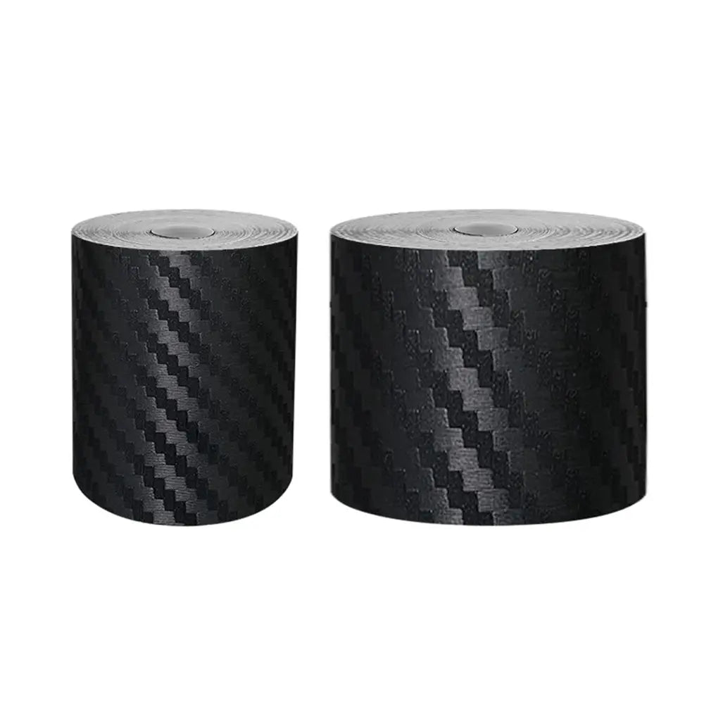 3D carbon fiber car vinyl wrap rolls in glossy black, two rolls
