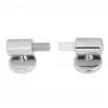 Toilet seat hinge set by Simples Market, soft-close, chrome finish, pair for lid replacement