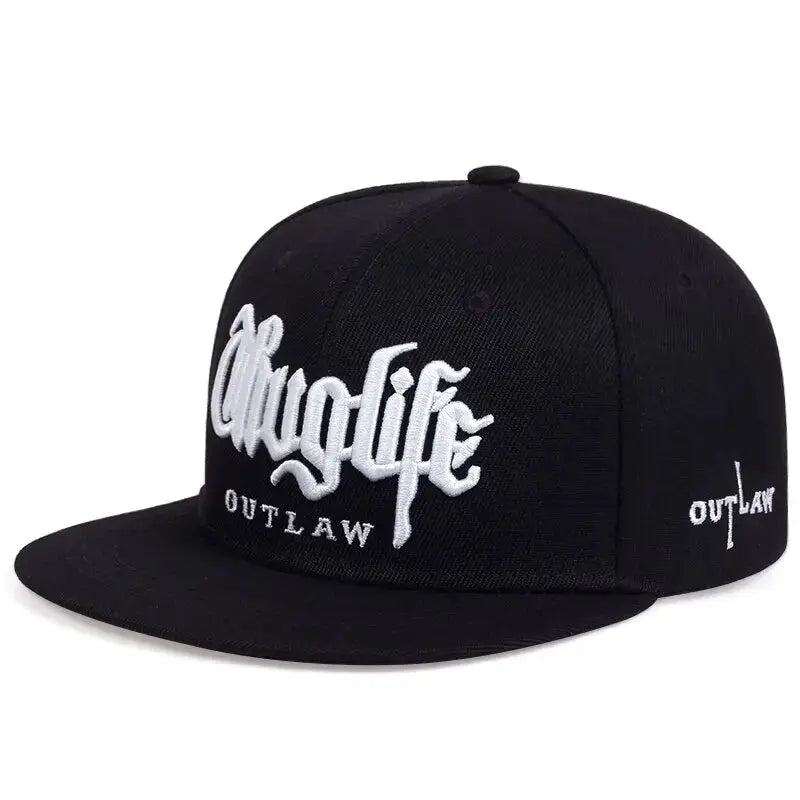 Fashion Fastball Cap Thuglife Embroidery Hip Hop Baseball Hat Snapback For Adults Adjustable Sun Outdoor Casual Bone