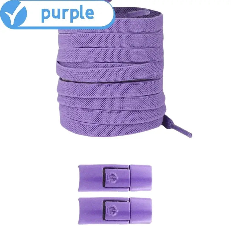 Elastic No Tie Shoelaces Press Lock For Sneakers 8mm Widened Flat Laces For Kids And Adults