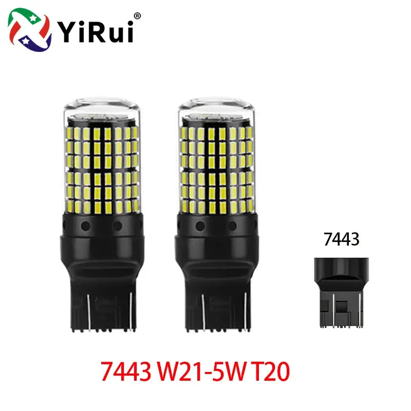 YiRui 2 Pack 12V To 48V LED Bulbs 144 SMD For Reverse Turn Signal Brake Lights BA15S BAY15D P21W 1157 W21W