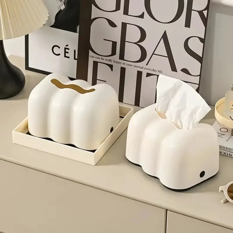 Cloud Design Tissue Box Holder Storage Napkin Organizer For Desktop Kitchen And Travel Friendly Decor